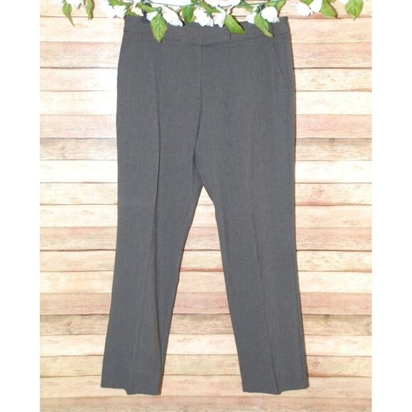 Worthington Modern Fit Ladies Gray Career Pants Size 12 Stretch Straight Classic - Picture 1 of 9